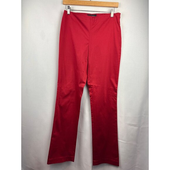 Women’s MODA International Size 8 Red Straight Leg Pants with Side Zip - Picture 1 of 5
